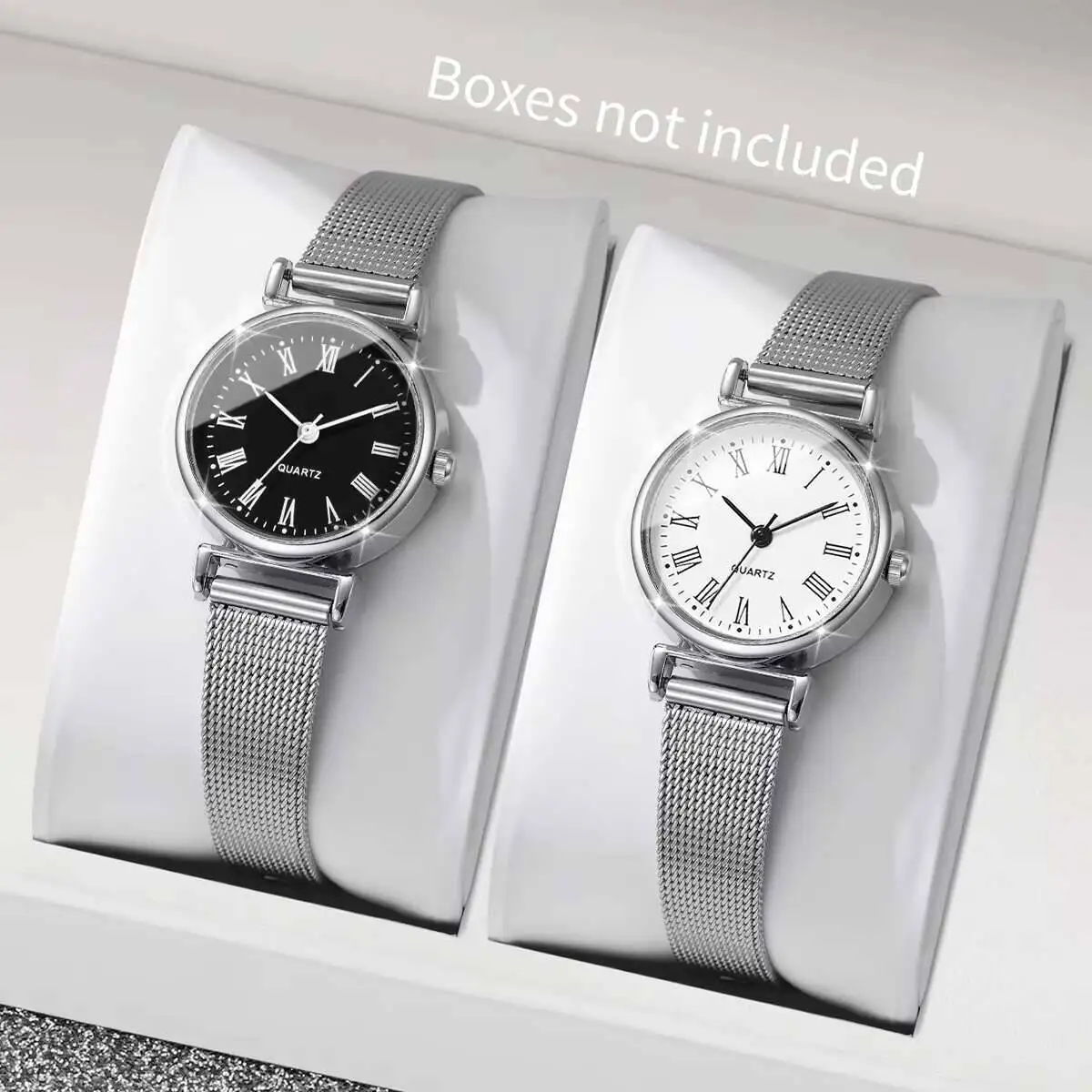 Stainless Mesh Band - 1/2PCS Fashion Women Watches Casual Roma