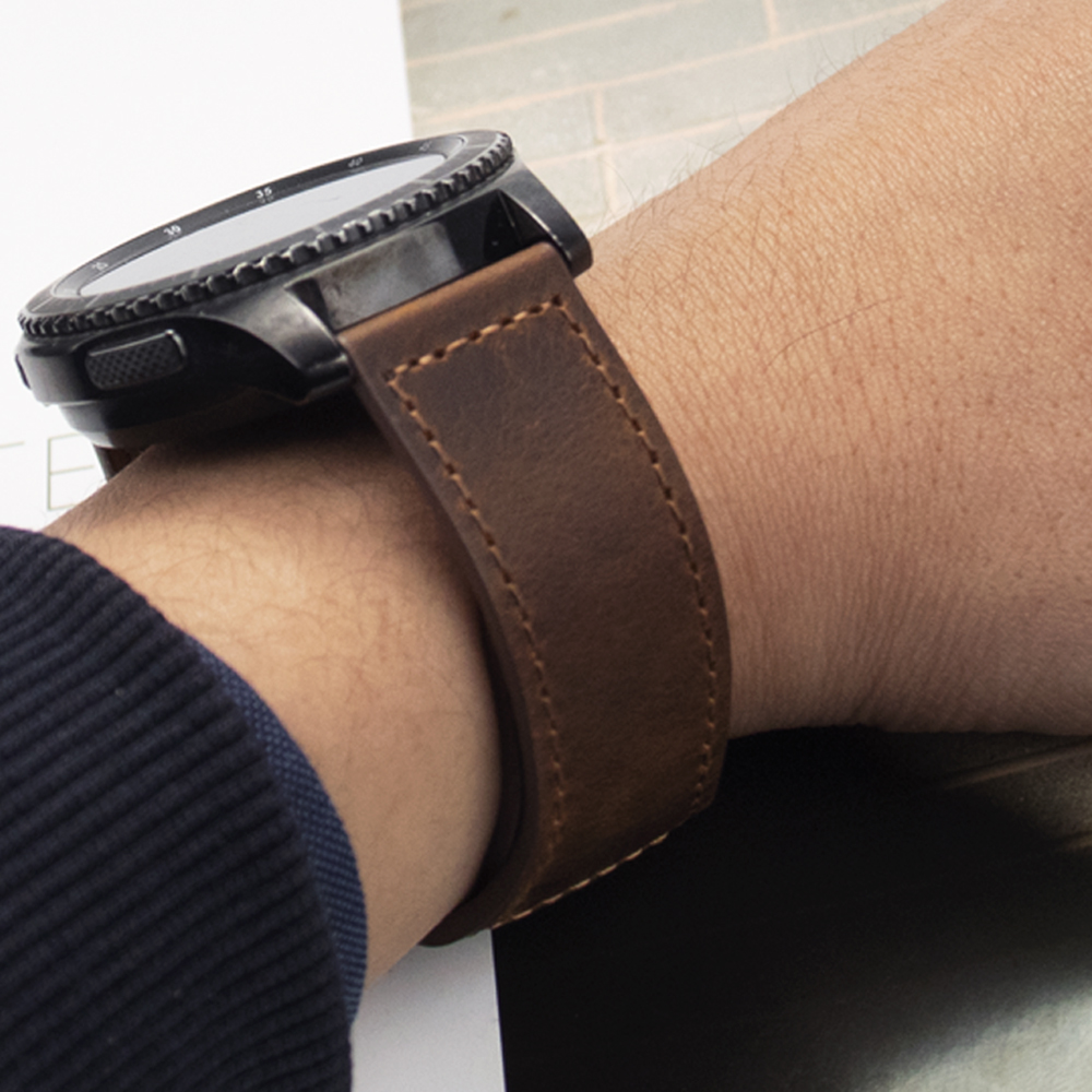 Smartwatch Accessories Shop - 20mm 22mm Genuine Leather Watch Band
