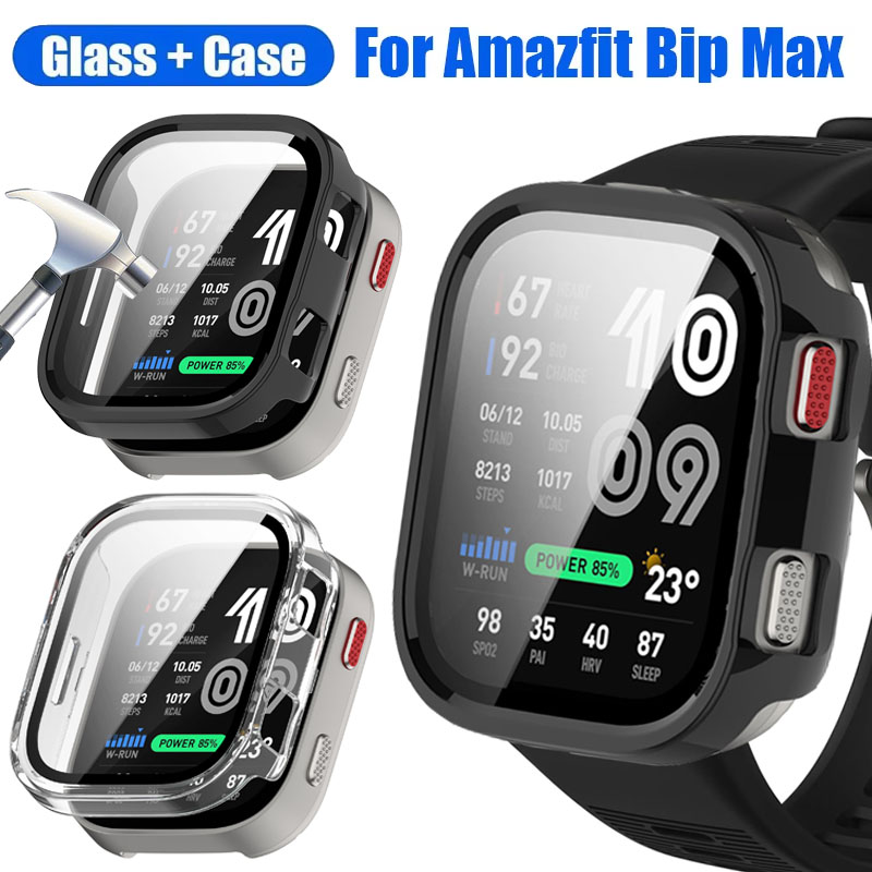 Amazfit Smartwatch Accessories - Tempered Glass+Case for Amazfit BIP Max
