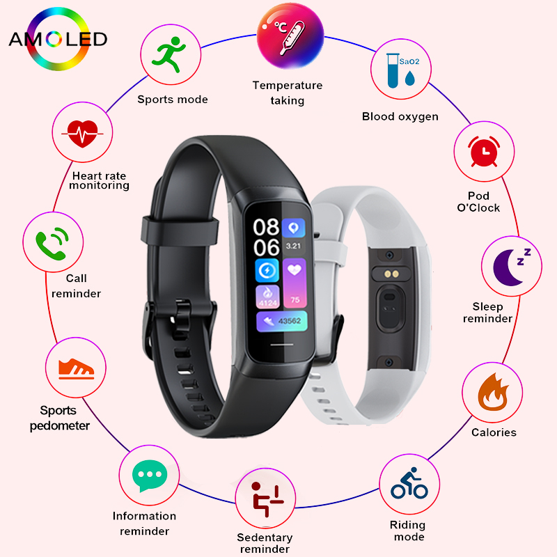 Smartwatch Instagram - LIGE 1.1 Inch Amoled Heart Rate