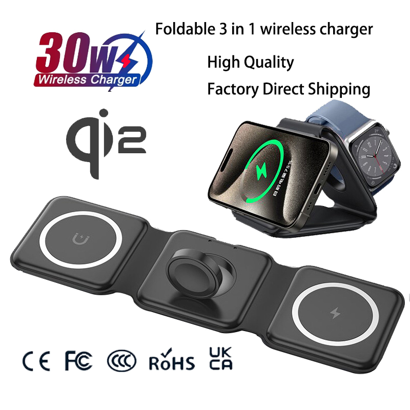 Watch Charger Cable - Universal Qi2 Magnetic Foldable Charging Station