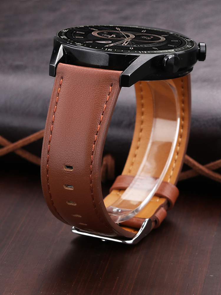 Smartwatch Accessories Shop - 22mm Genuine Leather Watch Band Strap