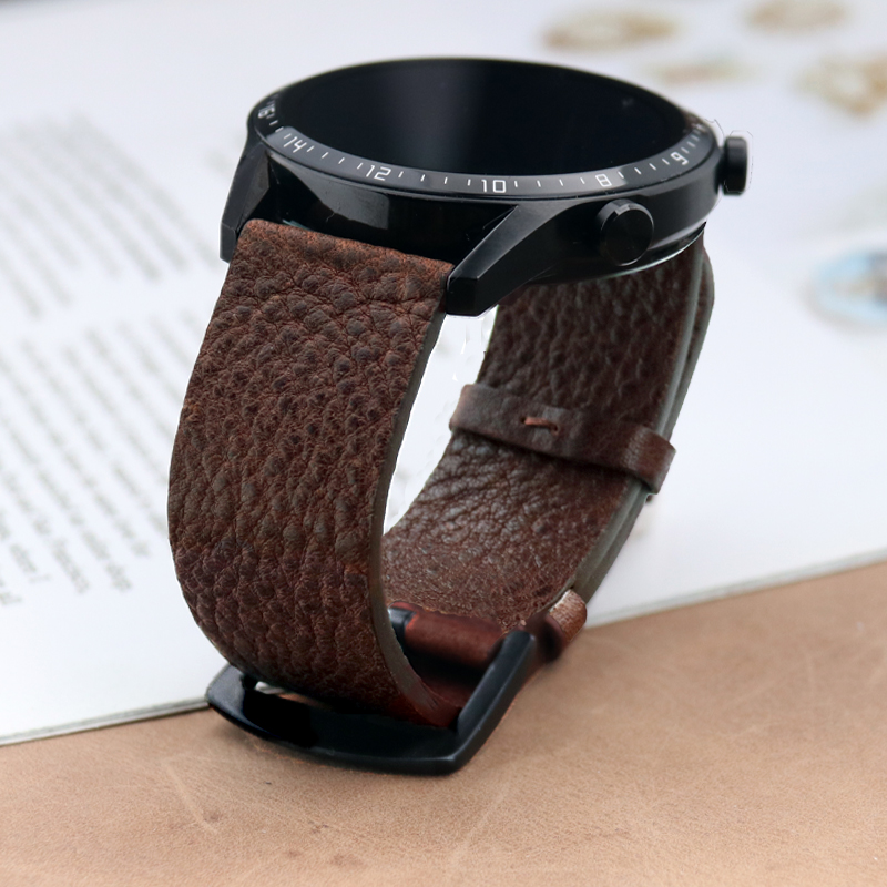 Smartwatch Accessories Shop - Italian Calfskinl 22mm Watch Strap Leather