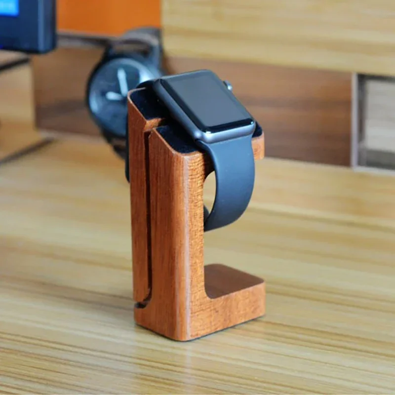 Wooden Apple Watch Charger Sta - Apple Smartwatch Accessories ulasan dan harga