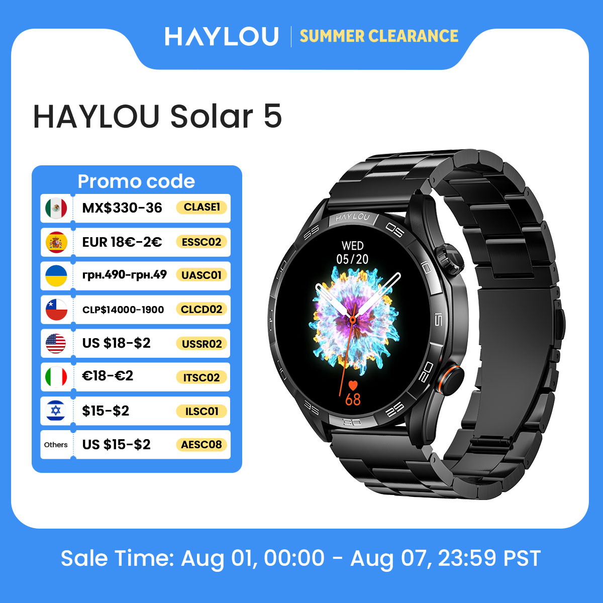 HAYLOU Solar 5 Voice Calling S - Android Smartwatch Accessories ulasan dan harga