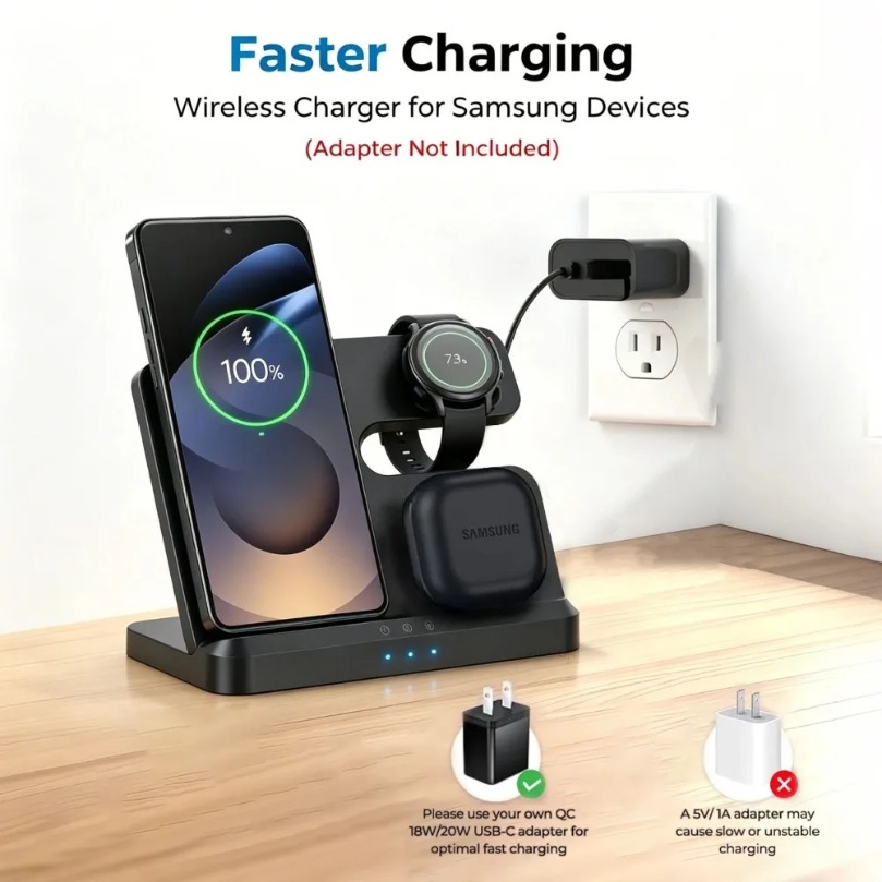 3 in 1 Fast Wireless Charger F - Watch Charger Cable ulasan dan harga