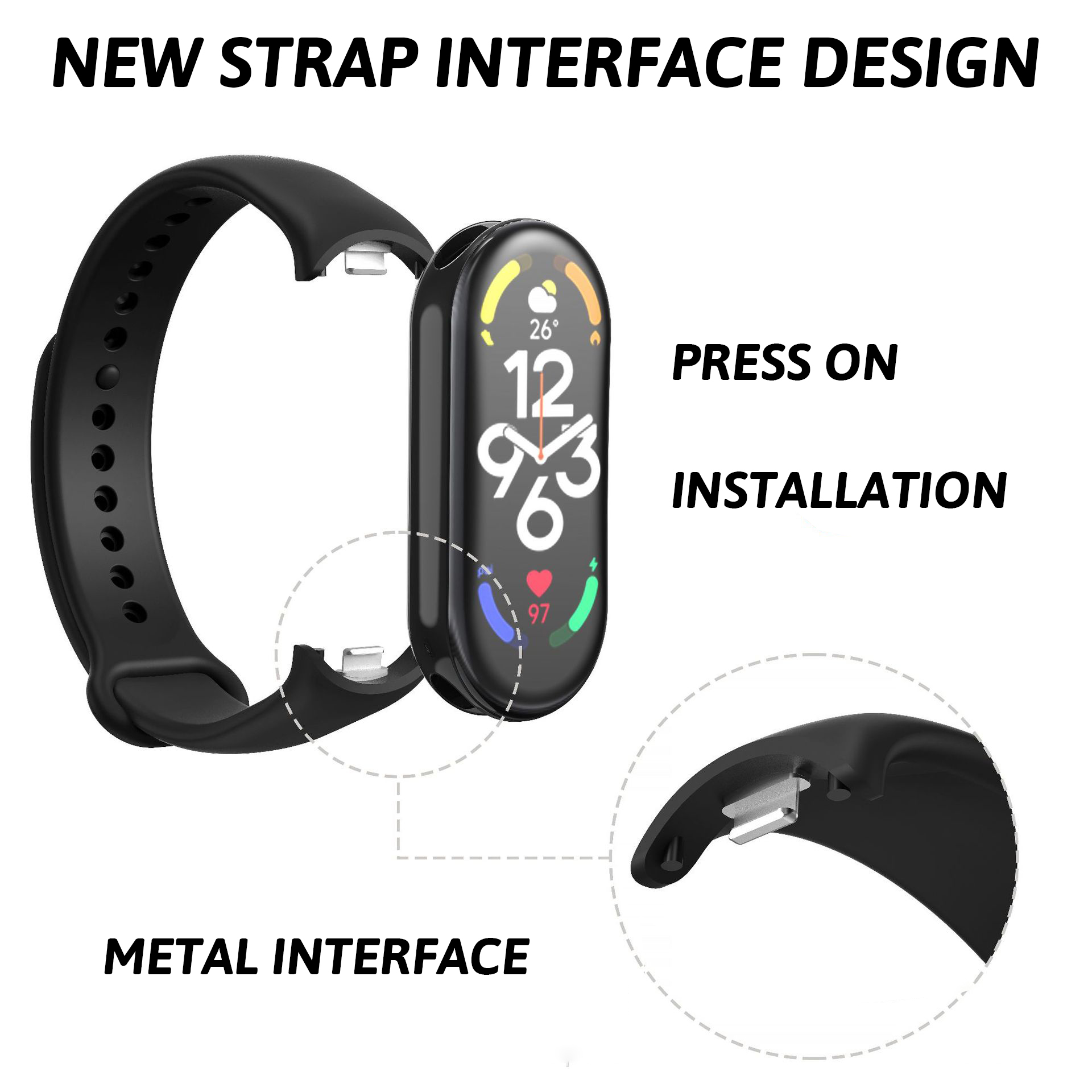 Silicone Bracelet for Mi band  - Smartwatch Nexus ulasan dan harga