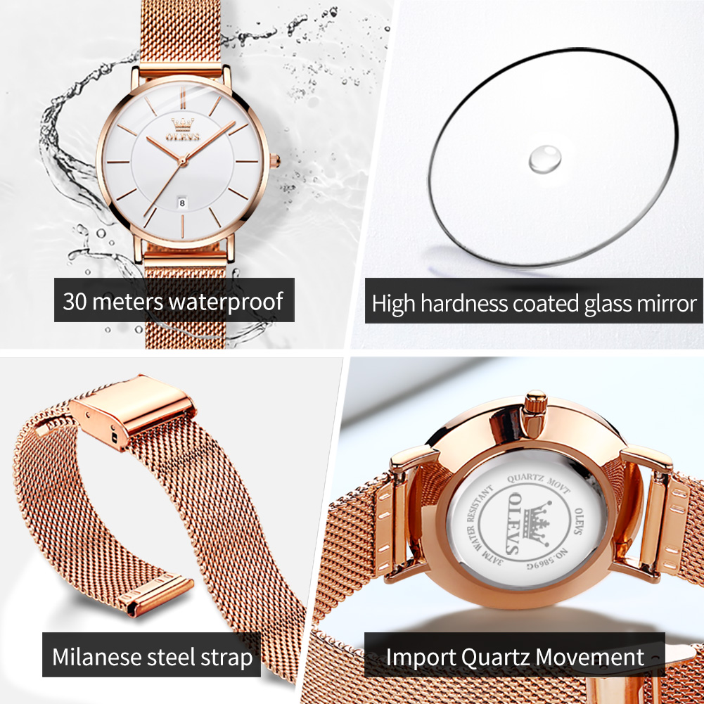 OLEVS Woman Watch 5869 Elegant - Accessories With Watch ulasan dan harga