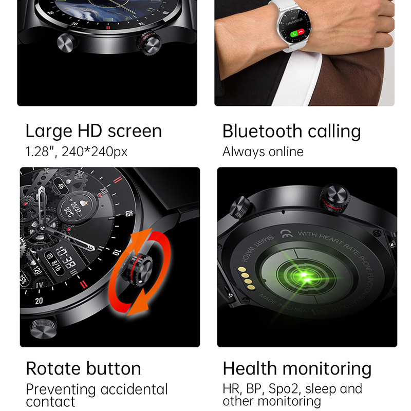 GPS ECG+PPG Bluetooth Call Sma - Smartwatch Custom ulasan dan harga