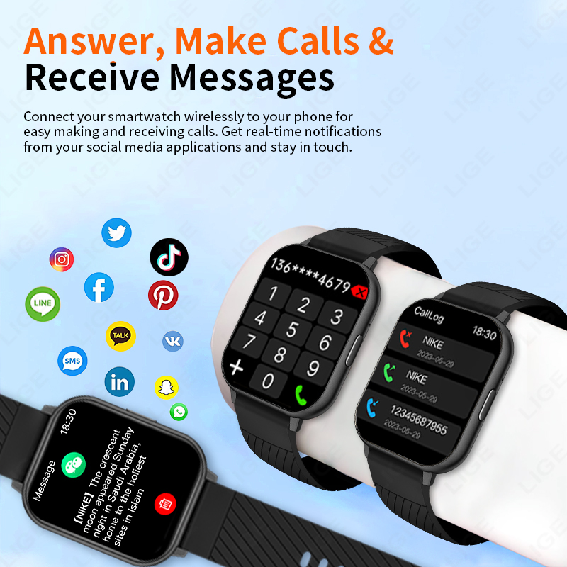 LIGE 2026 New Smart Watch 1.83 - Smartwatch Custom ulasan dan harga