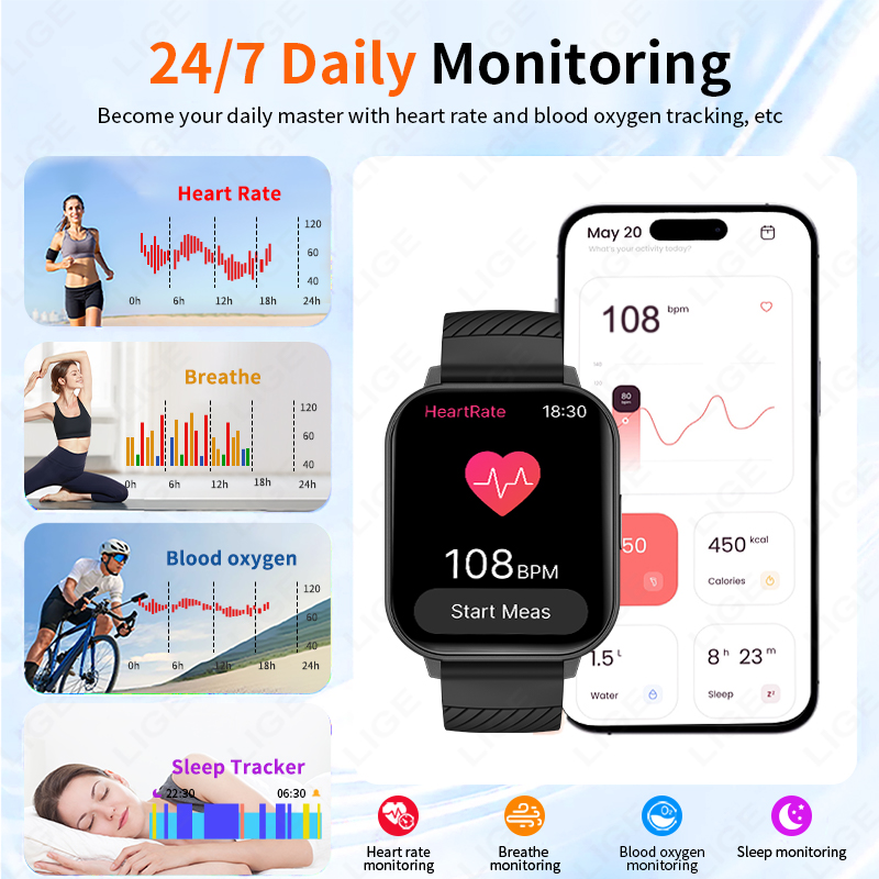 LIGE 2026 New Smart Watch 1.83 - Smartwatch Custom ulasan dan harga