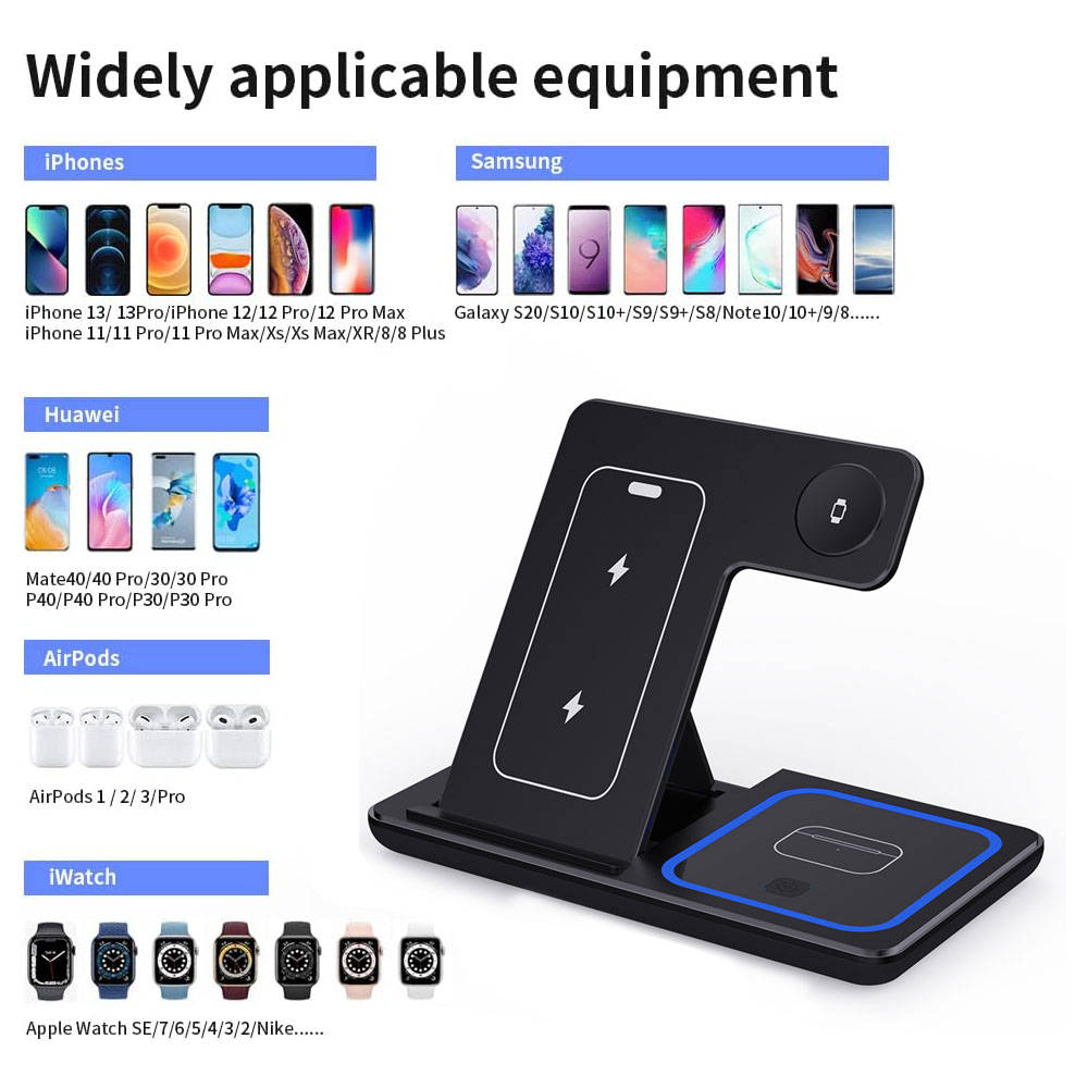 15W 3 in 1 Wireless Charger St - Watch Charger Cable ulasan dan harga