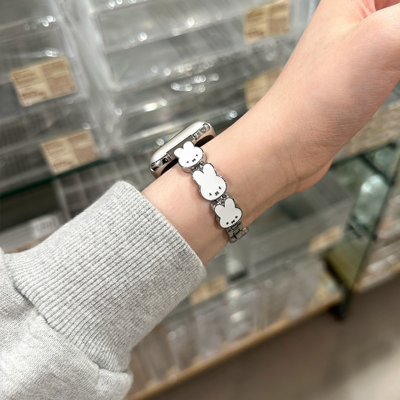 Miffy Rabbit Leather Watch Ban - Apple Smartwatch Accessories ulasan dan harga