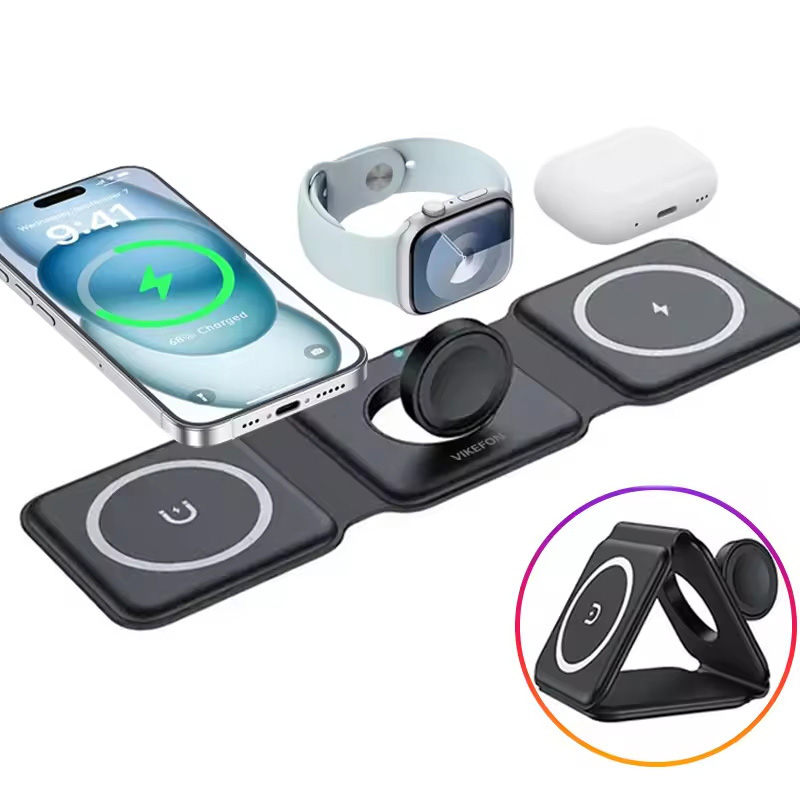 3-in-1 Magnetic Folding Wirele - Watch Charger Cable ulasan dan harga