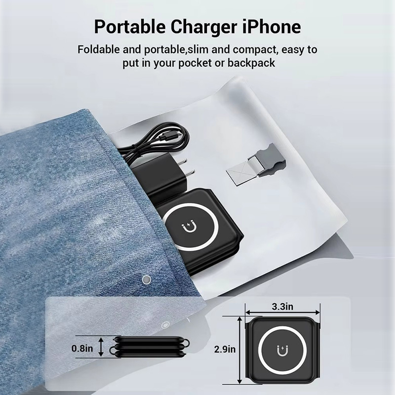 3-in-1 Magnetic Folding Wirele - Watch Charger Cable ulasan dan harga