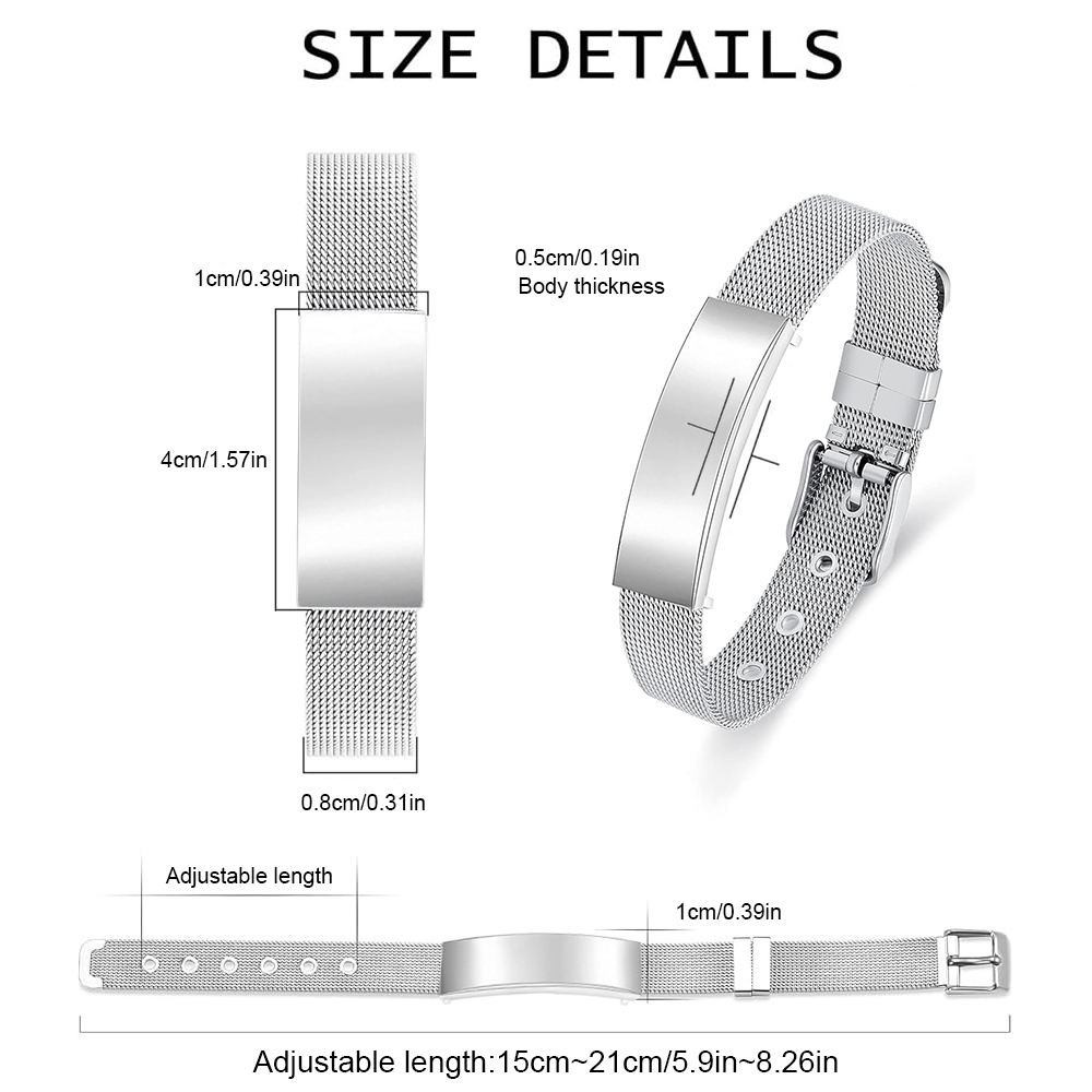 Cremation Jewelry Urn Bracelet - Stainless Mesh Band ulasan dan harga