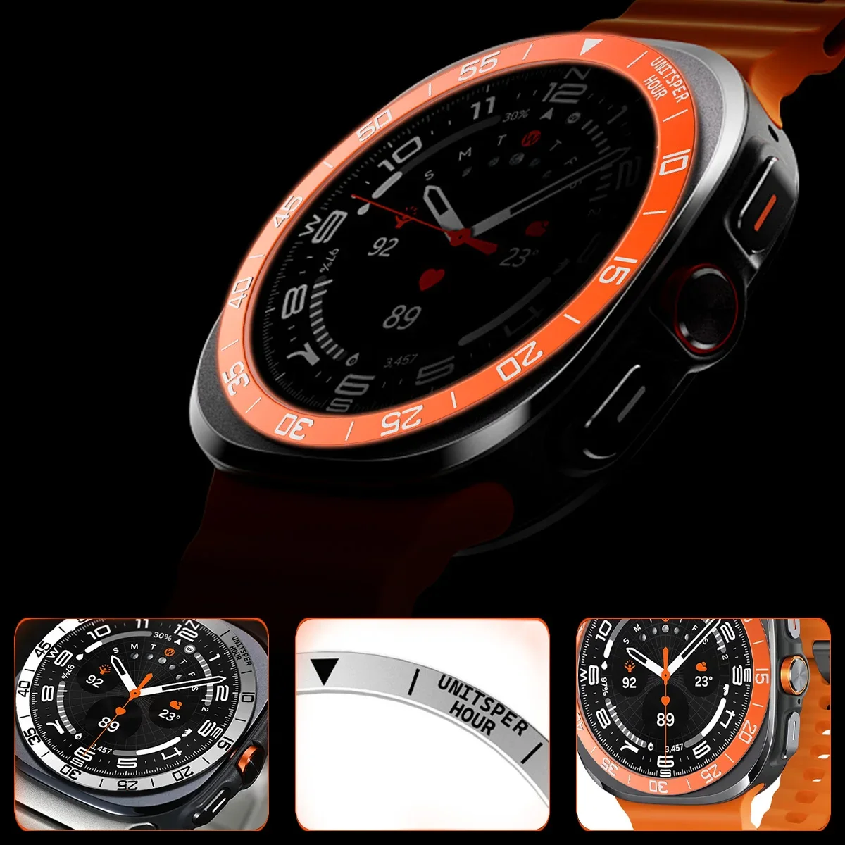 Metal Cover Bezel Ring Case Fo - Android Smartwatch Accessories ulasan dan harga