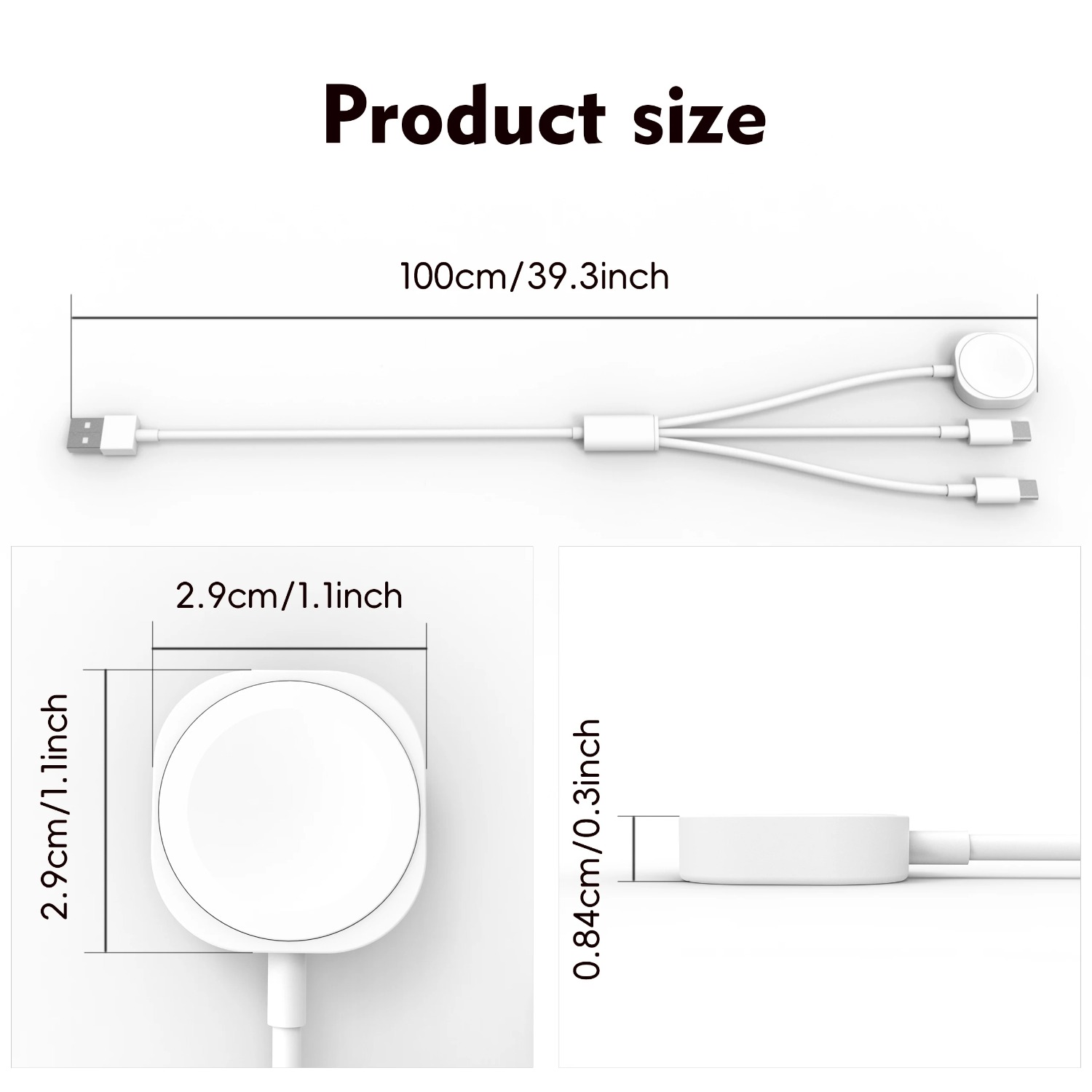 3 in 1  Magnetic Watch Charger - Watch Charger Cable ulasan dan harga