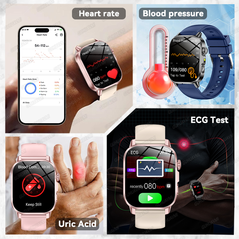 GUHUAVMI 2026 New Precise Heal - Android Smartwatch Accessories ulasan dan harga