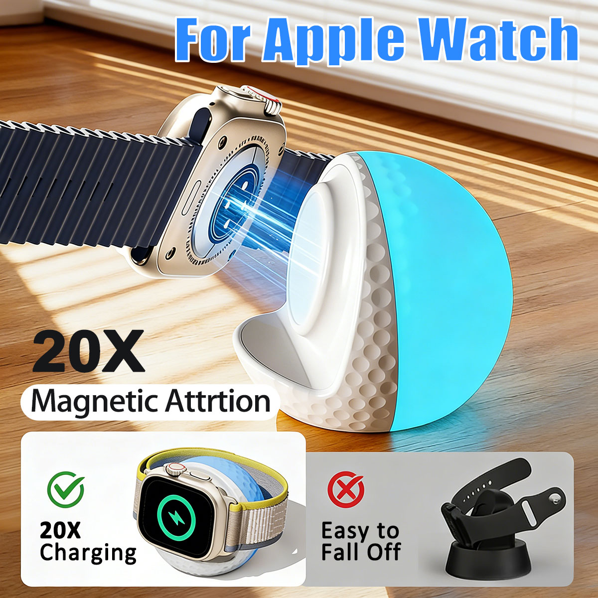 Portable RGB Lighting Wireless - Watch Charging Dock ulasan dan harga