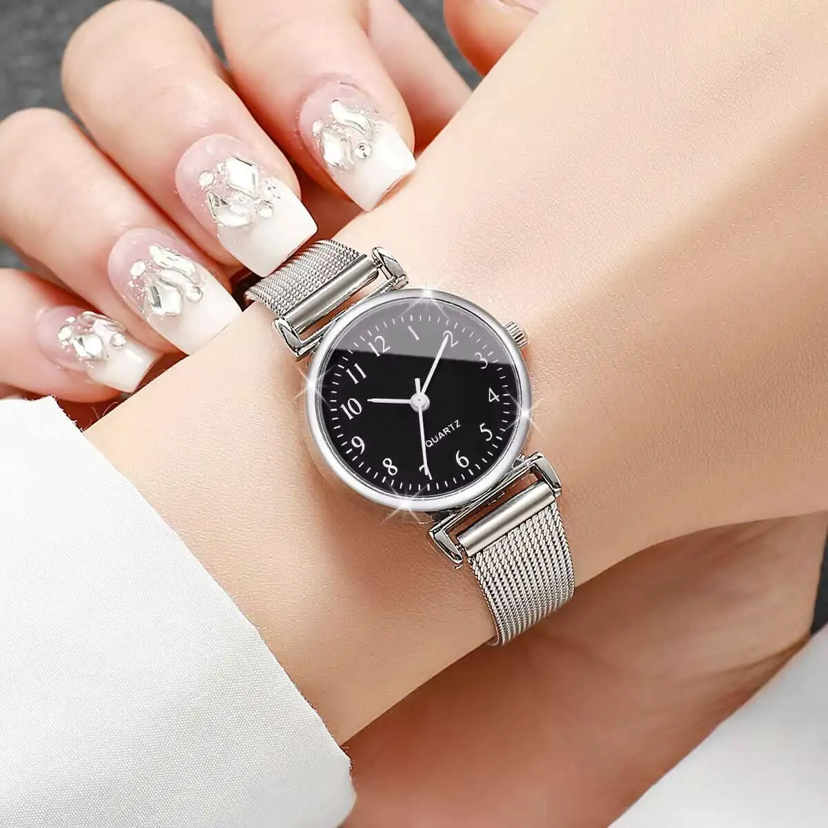 1/2PCS Fashion Women Watches S - Stainless Mesh Band ulasan dan harga