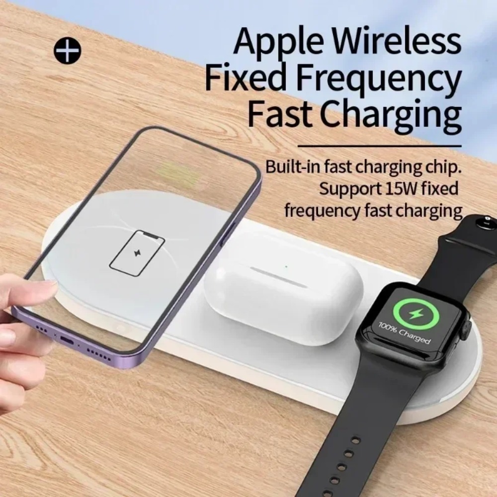 3-in-1 Wireless Charging Pad F - Watch Charger Cable ulasan dan harga