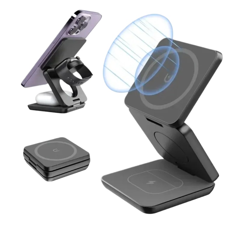3 in 1 Foldable Magnetic Wirel - Watch Charger Cable ulasan dan harga