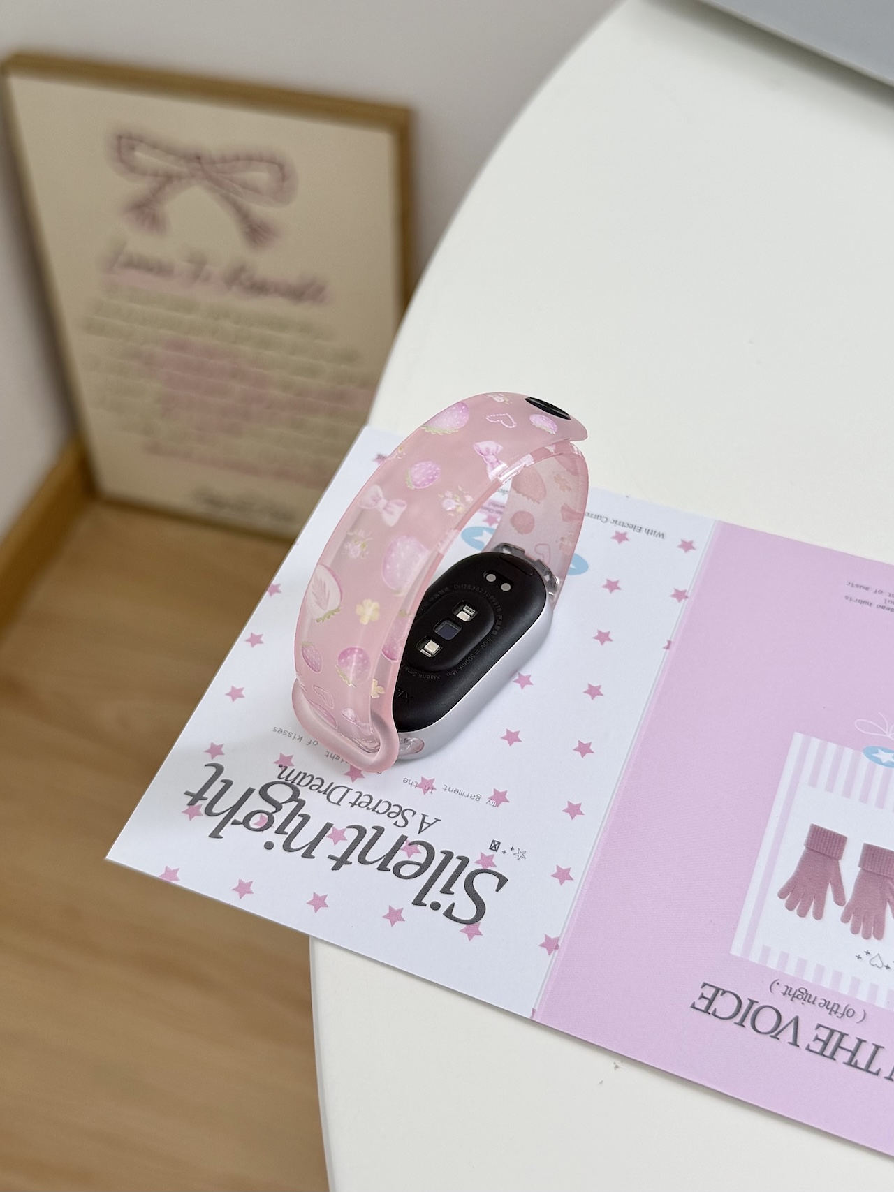 Super Cute Strawberry Bow Prin - Android Smartwatch Accessories ulasan dan harga