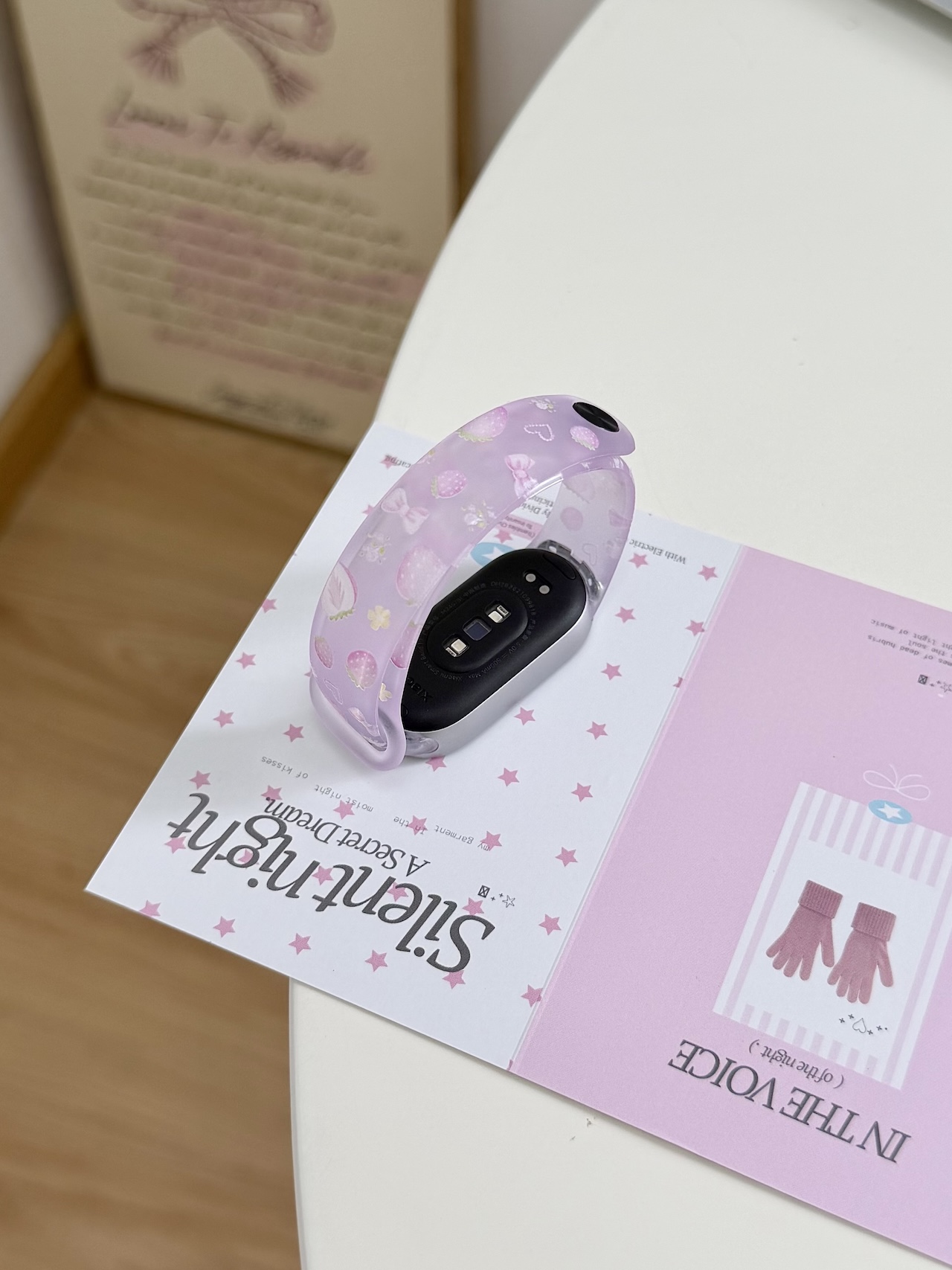 Super Cute Strawberry Bow Prin - Android Smartwatch Accessories ulasan dan harga