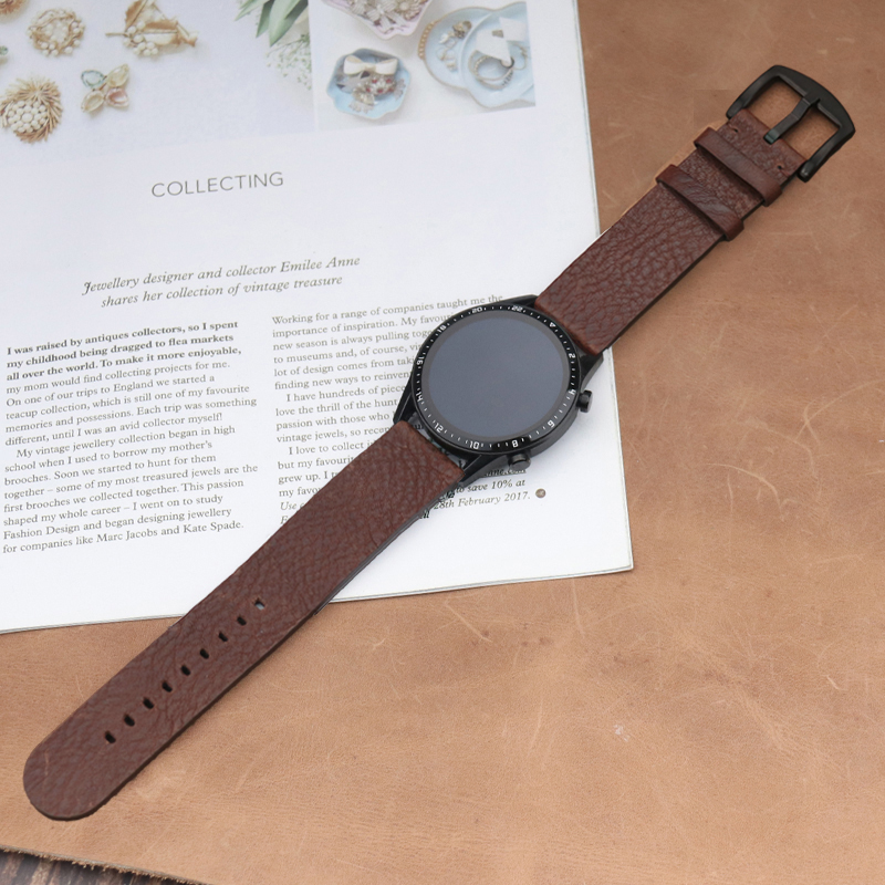Italian Calfskinl 22mm Watch S - Smartwatch Accessories Shop ulasan dan harga