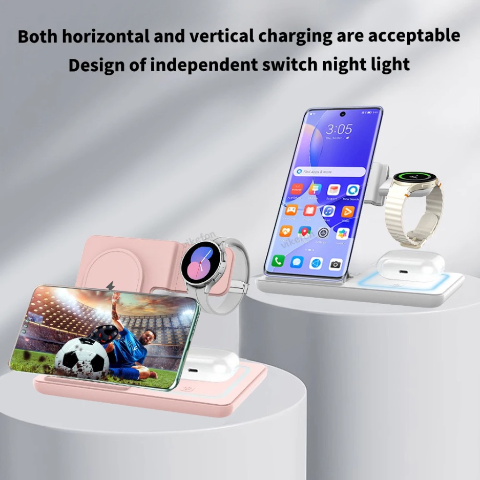 3 In 1 Foldable Wireless Charg - Watch Charger Cable ulasan dan harga