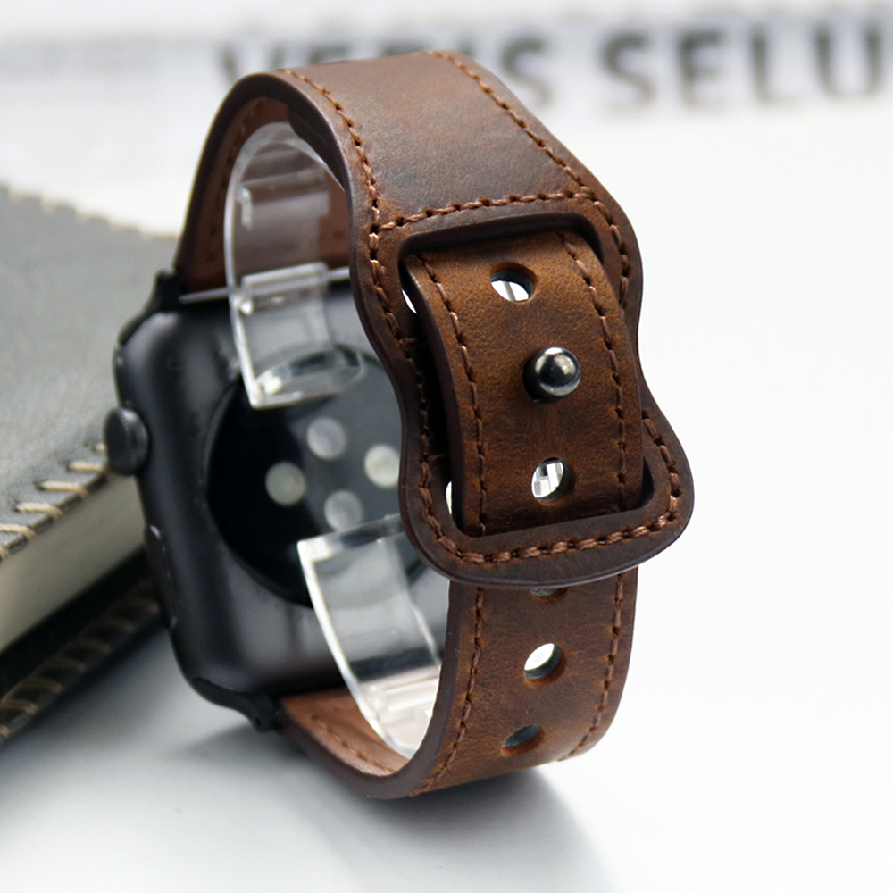 Genuine Leather Correa Strap f - Smartwatch Accessories Shop ulasan dan harga