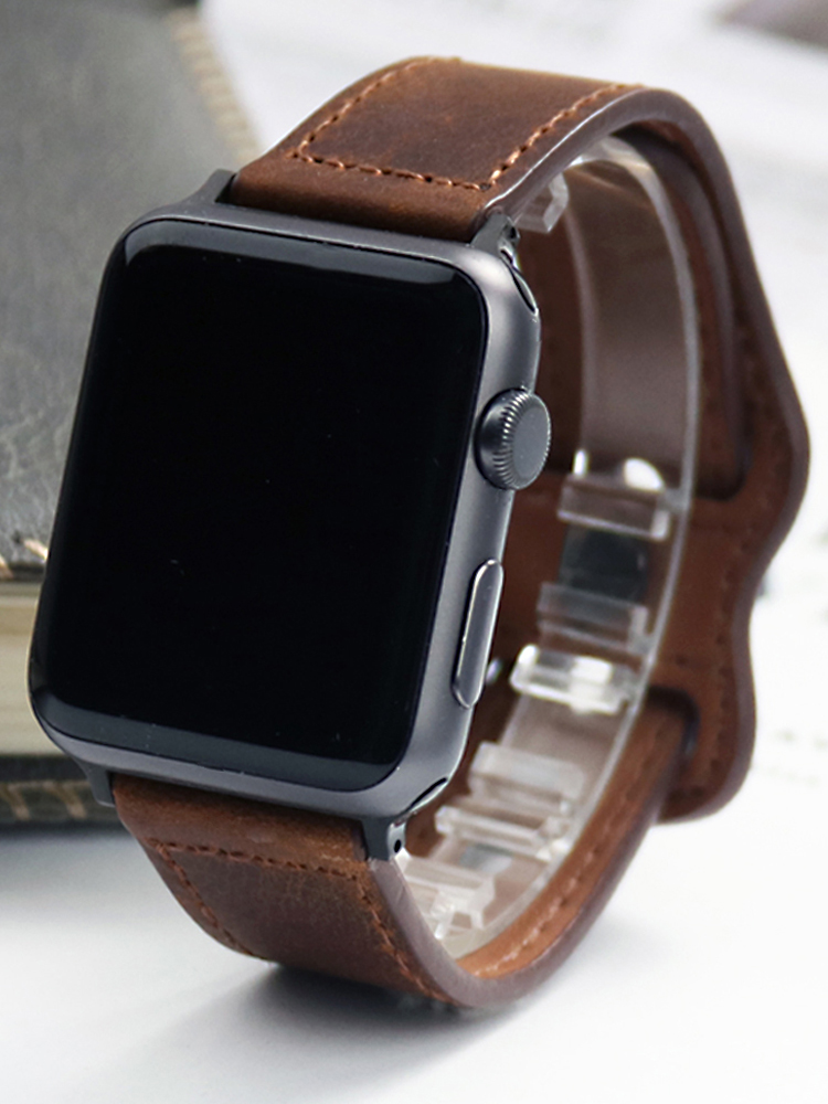 Genuine Leather Correa Strap f - Smartwatch Accessories Shop ulasan dan harga