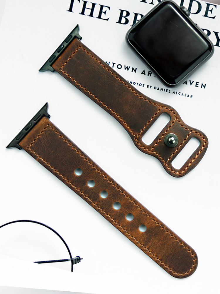 Genuine Leather Correa Strap f - Smartwatch Accessories Shop ulasan dan harga